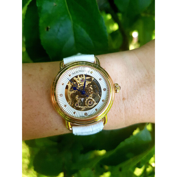 Dámské hodinky Aerowatch 1942 Lady Automatic Skeleton A 60960 RO19, Verze: růžové zlato , 6 image