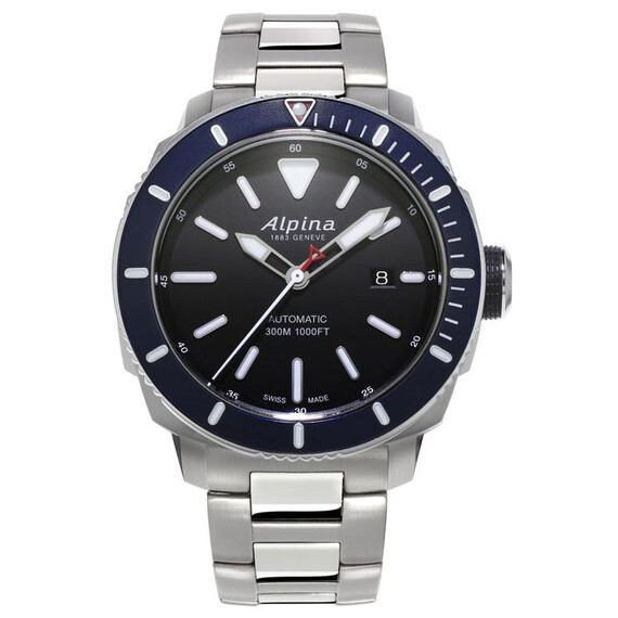 Pánské hodinky Alpina Seastrong AL-525LBN4V6B Diver 300, Verze: stříbrná 