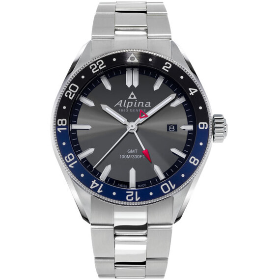 Pánské hodinky Alpina Alpiner Quartz GMT AL-247GB4E6B, Verze: šedá 