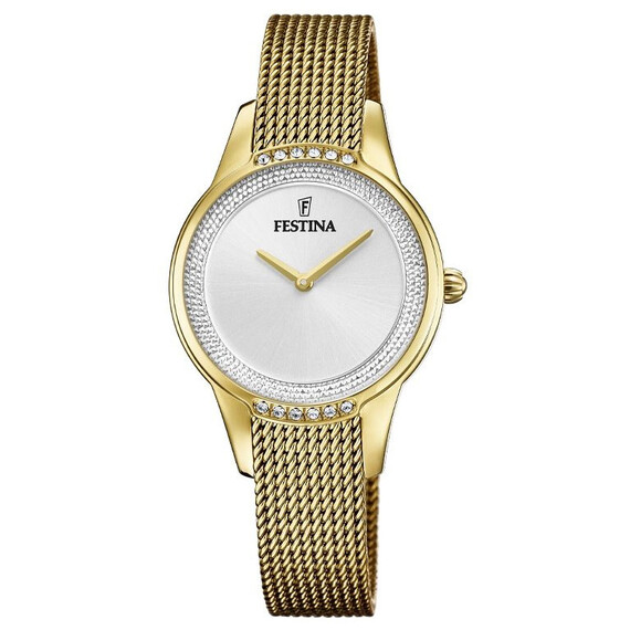 Dámské hodinky Festina Swarovski F20495/1, Verze: žluté zlato 