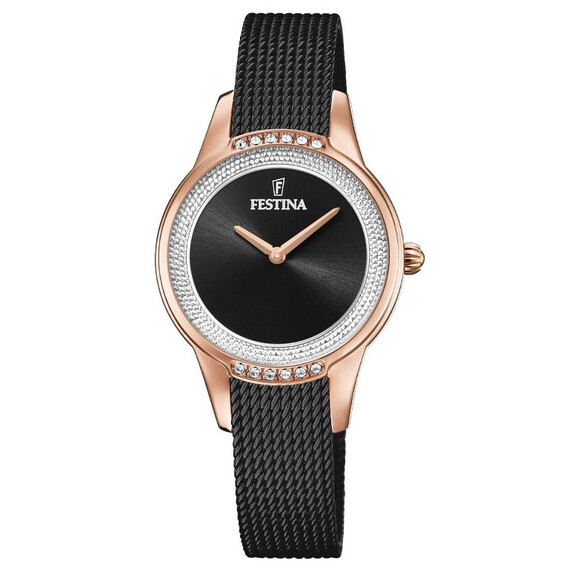 Dámské hodinky Festina Swarovski F20496/2, Verze: černá2 