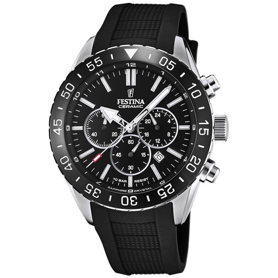 Pánské hodinky Festina Ceramic F20515/2, Verze: černá 