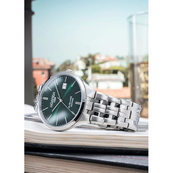 Pánské hodinky Roamer Slim-Line Classic 512833 41 75 20, Verze: zelená , 4 image
