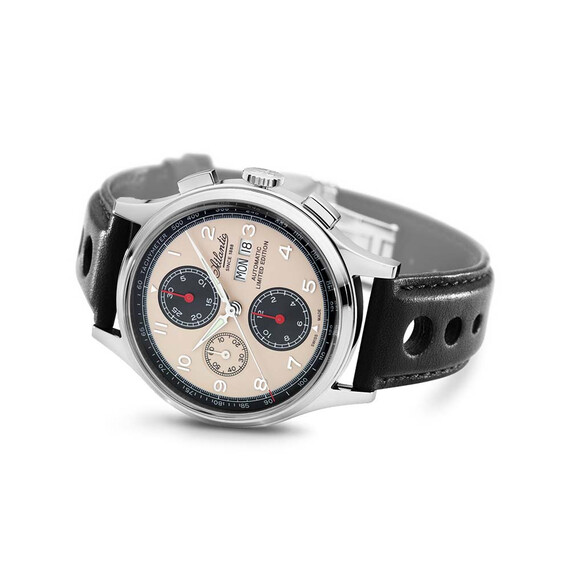 Pánské hodinky Atlantic Worldmaster Valjoux Limited Edition 55852.41.93, Verze: béžová, krémová , 4 image