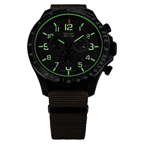 Pánské hodinky Traser P67 Officer Pro Chronograph Khaki 109459, Verze: hnědá , 4 image