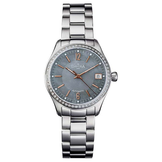 Dámské hodinky Davosa Newton Lady Automatic 166.193.55, Verze: šedá 
