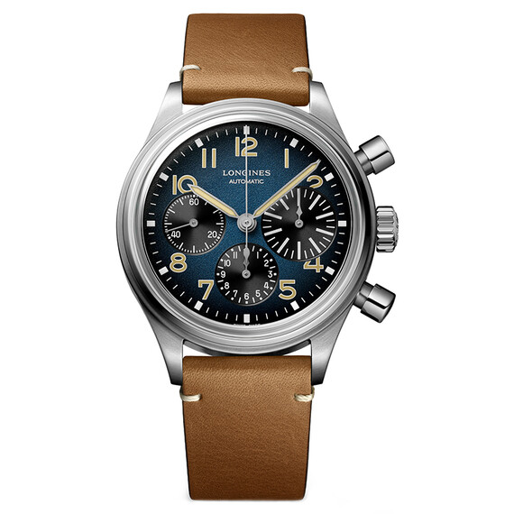 Pánské hodinky Longines Avigation BigEye L2.816.1.93.2, Verze: hnědá 