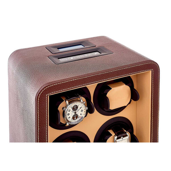 Natahovač pro 4 hodinek Leanschi WM04-CHOC, Verze: hnědá , 2 image