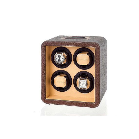 Natahovač pro 4 hodinek Leanschi WM04-CHOC, Verze: hnědá , 5 image