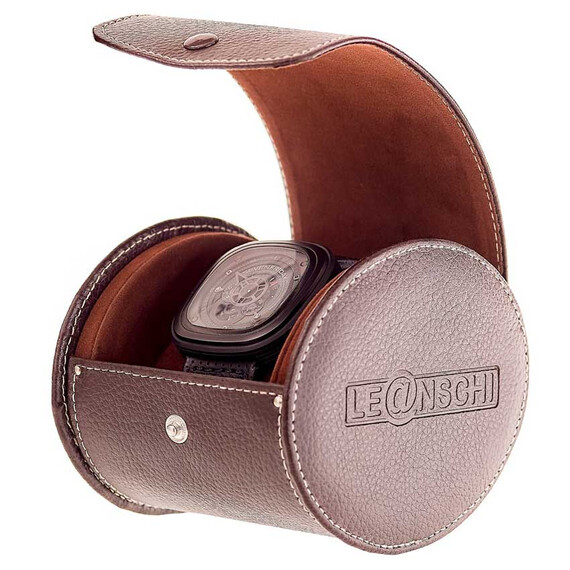 Pouzdro pro 1 hodinky Leanschi WPO1-CHOC, Verze: hnědá , 2 image