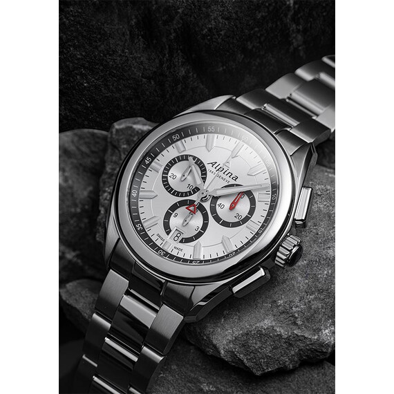 Pánské hodinky Alpina Alpiner Quartz Chronograph AL-373SB4E6B, Verze: stříbrná , 4 image