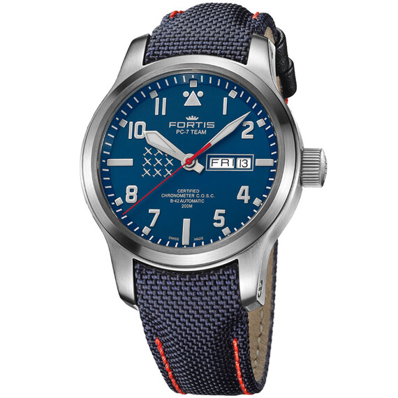 Pánské hodinky Fortis Aeromaster PC-7 TEAM Edition Day-Date F4020010, Verze: modrá , 7 image