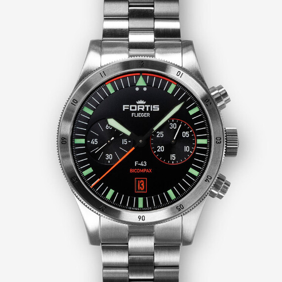 Pánské hodinky Fortis Flieger F-43 Bicompax F4240004, Verze: stříbrná2 , 25 image