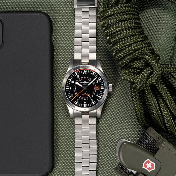 Pánské hodinky Fortis Flieger F-43 Triple-GMT F4260000, Verze: černá , 5 image