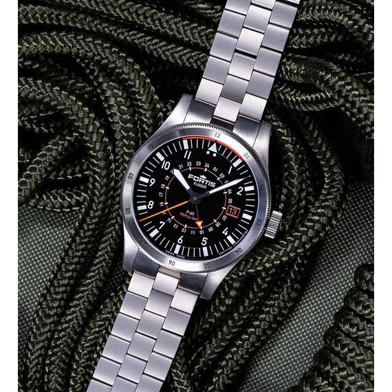 Pánské hodinky Fortis Flieger F-43 Triple-GMT F4260000, Verze: černá , 7 image