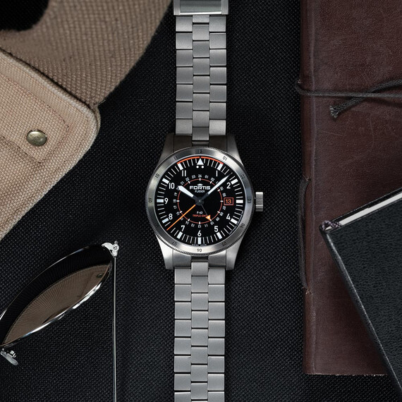 Pánské hodinky Fortis Flieger F-43 Triple-GMT F4260000, Verze: černá , 15 image
