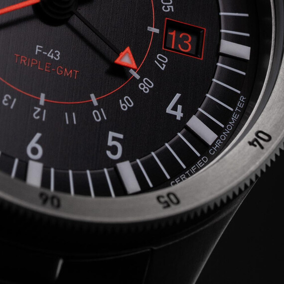 Pánské hodinky Fortis Flieger F-43 Triple-GMT F4260000, Verze: černá , 20 image