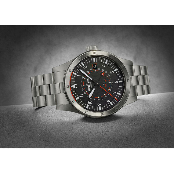 Pánské hodinky Fortis Flieger F-43 Triple-GMT F4260000, Verze: černá , 26 image