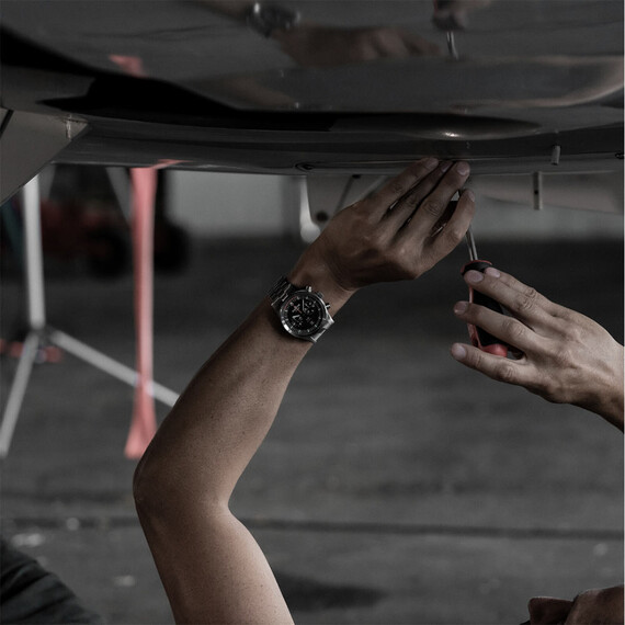 Pánské hodinky Fortis Flieger F-43 Bicompax F4240004, Verze: stříbrná2 , 4 image