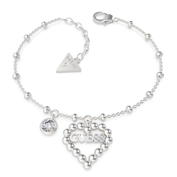 Guess Heart Romance náramek UBB70089-S, Verze: stříbrná 