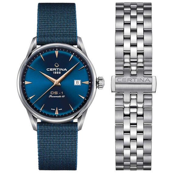 Hodinky Certina DS-1 Powermatic 80 C029.807.11.041.02, Verze: modrá 