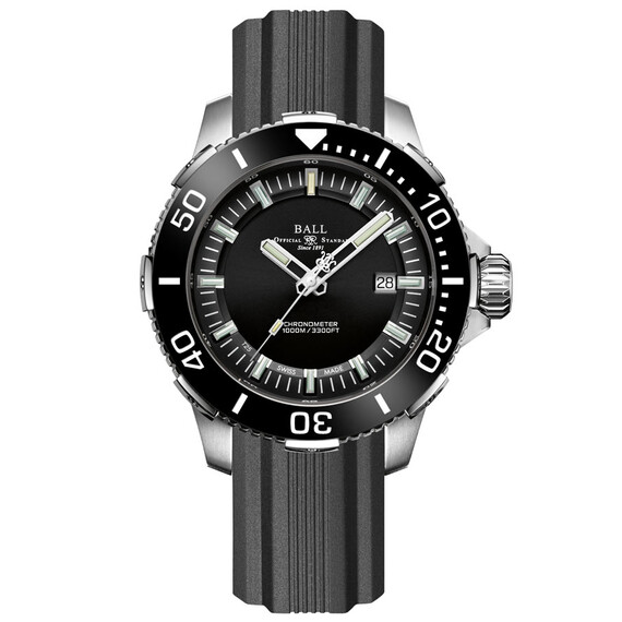 Pánské hodinky Ball Engineer Hydrocarbon DeepQUEST Ceramic DM3002A-P3CJ-BK, Verze: černá 