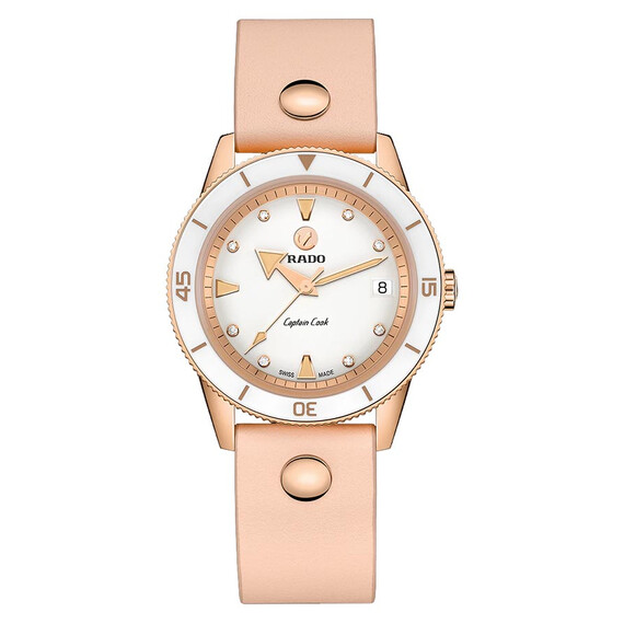 Dámské hodinky Rado Captain Cook Marina Hoermanseder R32139708, Verze: růžové zlato 