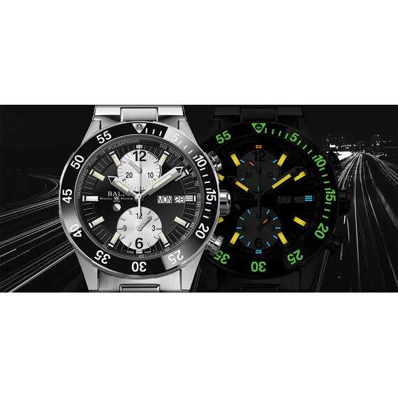 Pánské hodinky Ball Roadmaster Rescue Chronograph Limited Edition DC3030C-S-BKWH, Verze: černá , 3 image