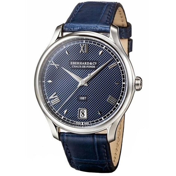 Pánské hodinky Eberhard 1887 Remontage Manuel 21028.03 CP, Verze: modrá 