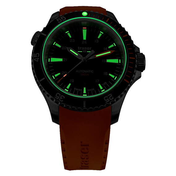 Pánské hodinky Traser P67 Diver Automatic Black T25 110323, Verze: oranžová , 5 image