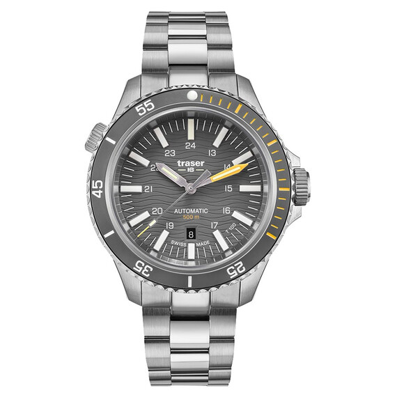 Pánské hodinky Traser P67 Diver Automatic Grey T100 110332, Verze: ocelová 