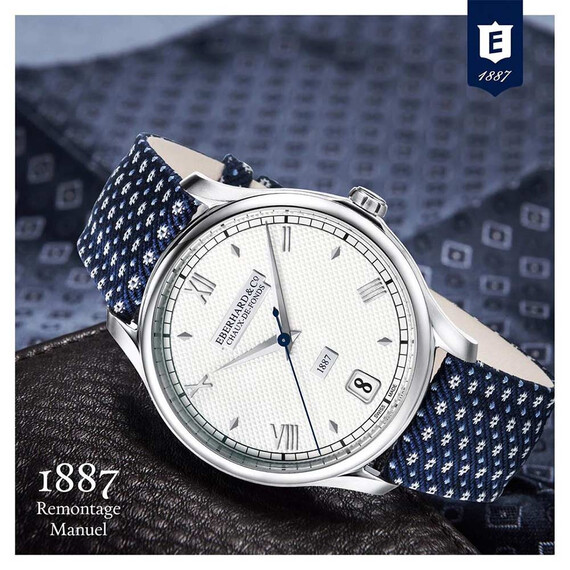 Pánské hodinky Eberhard 1887 Remontage Manuel 21028.01 CT, Verze: modrá2 , 3 image