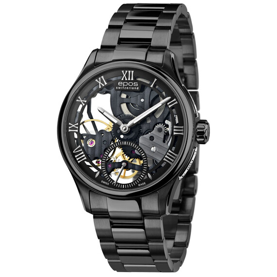 Pánské hodinky Epos Originale Skeleton Limited Edition 3500.169.25.25.35, Verze: černá2 