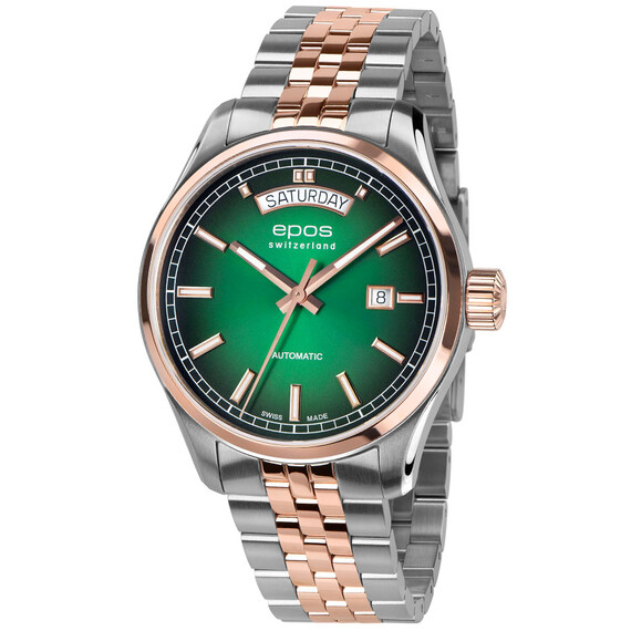 Pánské hodinky Epos Passion Day Date 3501.142.34.93.44, Verze: zelená2 