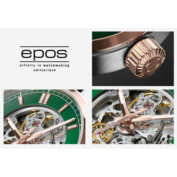 Pánské hodinky Epos Passion Skeleton 3501.135.34.13.25, Verze: zelená , 3 image