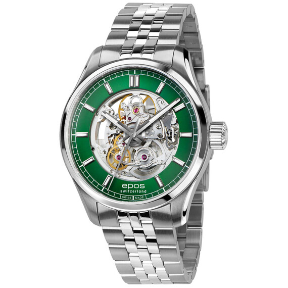 Pánské hodinky Epos Passion Skeleton 3501.135.20.13.30, Verze: zelená2 