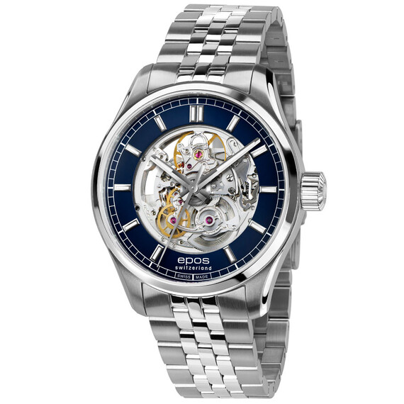 Pánské hodinky Epos Passion Skeleton 3501.135.20.16.30, Verze: modrá2 