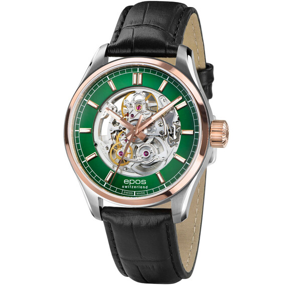 Pánské hodinky Epos Passion Skeleton 3501.135.34.13.25, Verze: zelená 