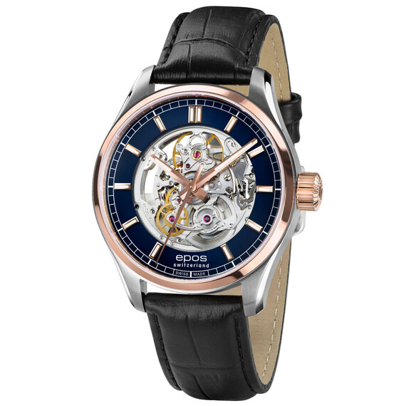 Pánské hodinky Epos Passion Skeleton 3501.135.34.16.25, Verze: modrá 