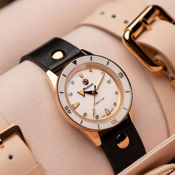 Dámské hodinky Rado Captain Cook Marina Hoermanseder R32139708, Verze: růžové zlato , 11 image