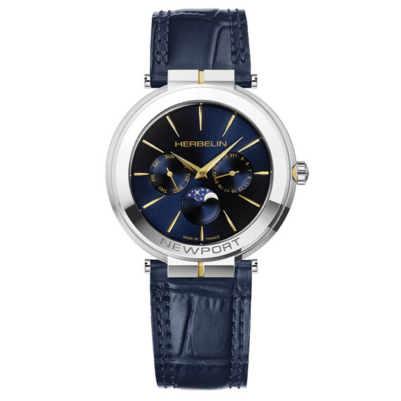 Pánské hodinky Herbelin Newport Slim 12722T15BL, Verze: modrá 