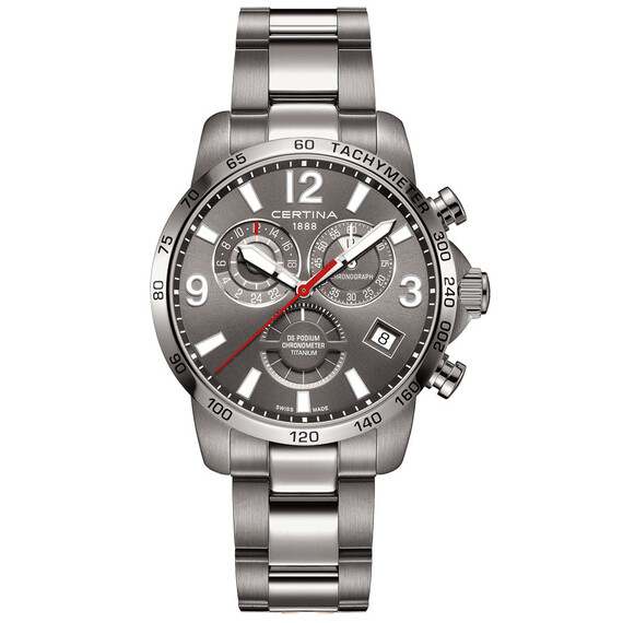 Pánské hodinky Certina DS Podium Chrono GMT Titanium C034.654.44.087.00, Verze: šedá 