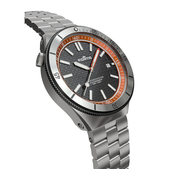 Pánské hodinky Fortis Marinemaster M-44 Amber Orange F8120014, Verze: stříbrná2 , 4 image