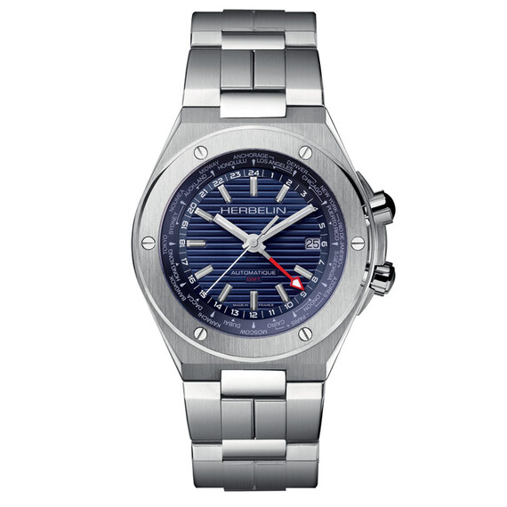 Pánské hodinky Herbelin Cap Camarat GMT 1445/B15, Verze: modrá 