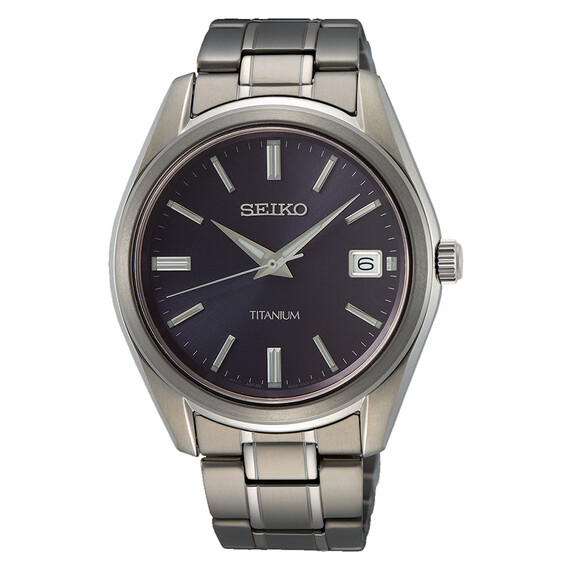 Pánské hodinky Seiko Titanium SUR373P1, Verze: modrá2 
