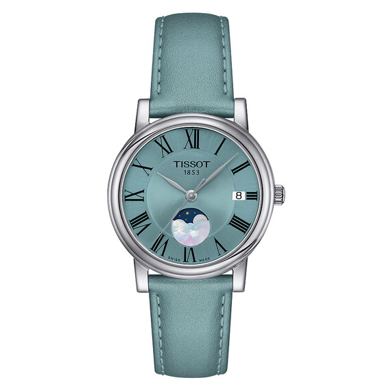Dámské hodinky Tissot Carson Premium Lady Moonphase T122.223.16.353.00, Verze: zelená 