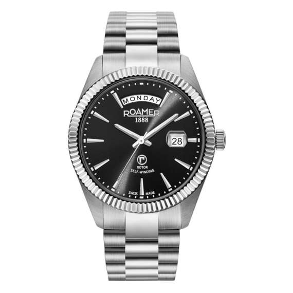 Pánské hodinky Roamer Primeline Daydate 981662 41 55 90, Verze: černá 
