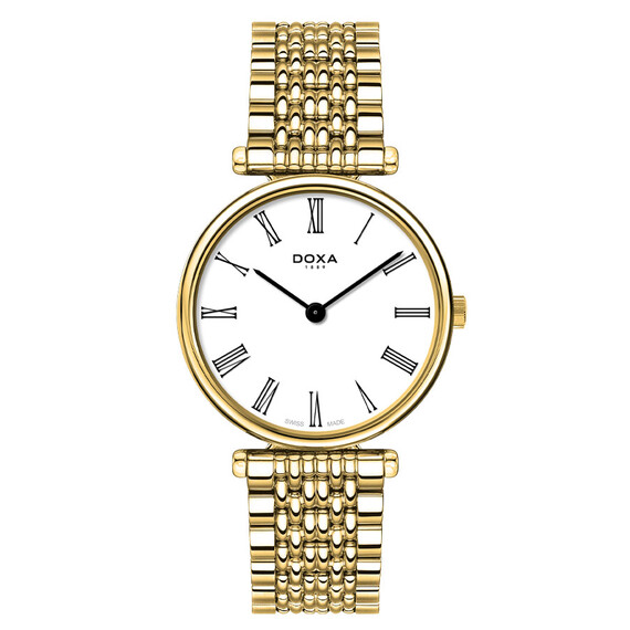 Pánské hodinky Doxa D-Lux 112.30.014.11, Verze: žluté zlato 