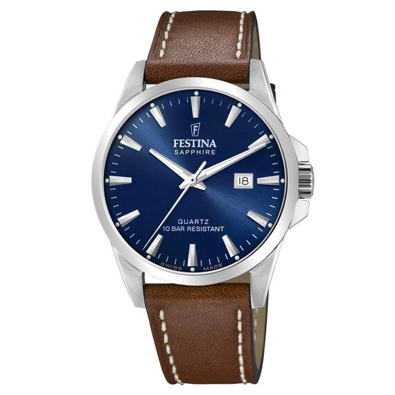 Pánské hodinky Festina Swiss Made F20025/3, Verze: modrá 