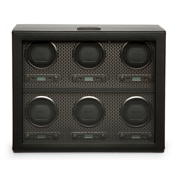 Natahovač pro 6 hodinek WOLF Axis 469603, Verze: černá 